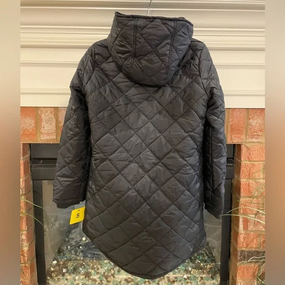Weatherproof Hooded Diamond Quilted Black Coat XL - Picture 4 of 7